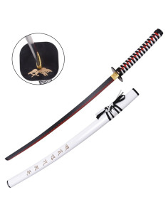 Decorative katana with white scabbard