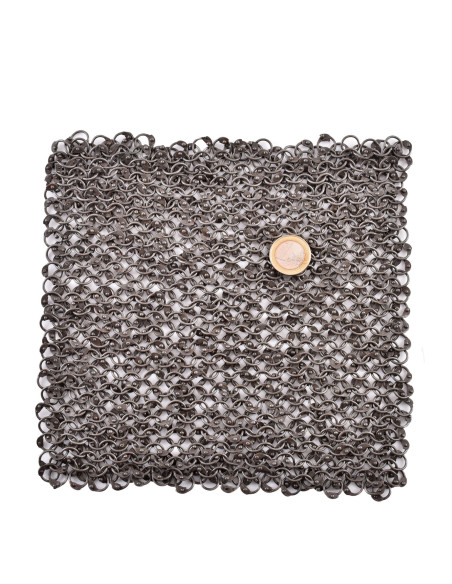 Riveted chain mail piece, natural...