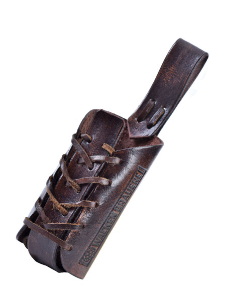 0.33 l beer bottle holder. in brown