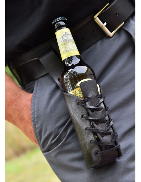 0.33 l beer bottle holder. in black