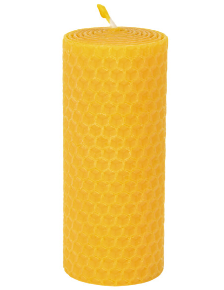Beeswax pillar candle, 6 hours. (10x4...