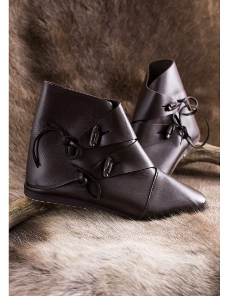 Jorvik medieval ankle boots, dark brown
