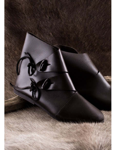 Jorvik medieval ankle boots, dark brown