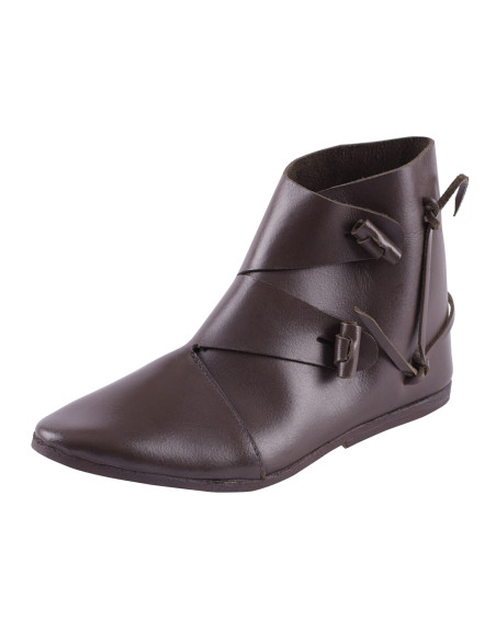 Jorvik medieval ankle boots, dark brown