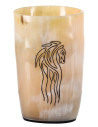 Viking horse glass in buffalo horn (150-250 ml.)