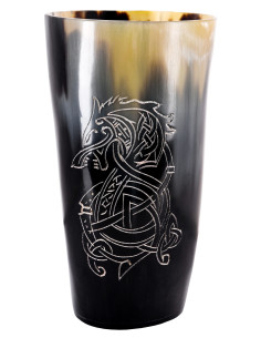 Viking wolf Fenrir glass in buffalo horn (150-250 ml.)
