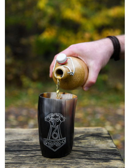 Viking Thor's Mjölnir glass in...