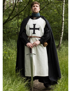Templar tabard for Teutonic knights, natural-black