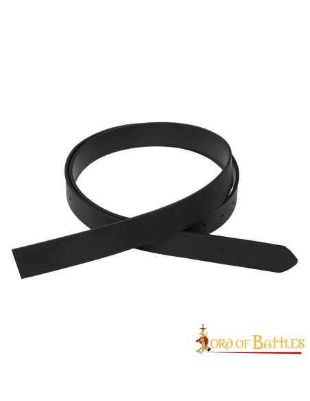 Medieval black leather belt without...