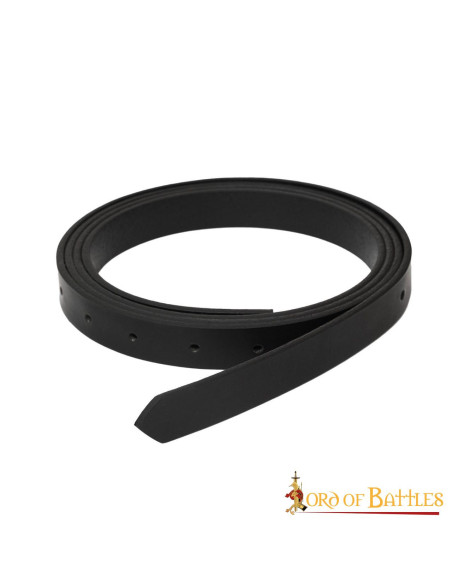 Medieval black leather belt without...
