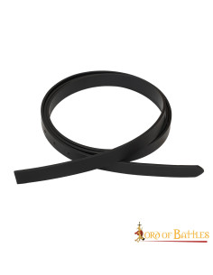 Medieval black leather belt without buckle, (1.9 cm.) 2