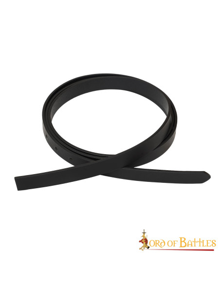 Medieval black leather belt without...