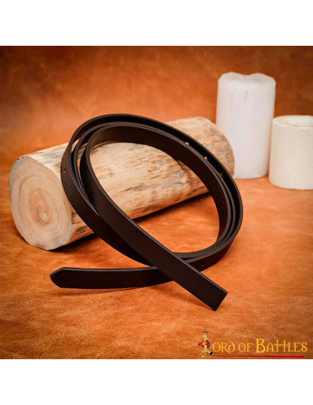 Medieval brown leather belt without... Medieval brown leather belt without...