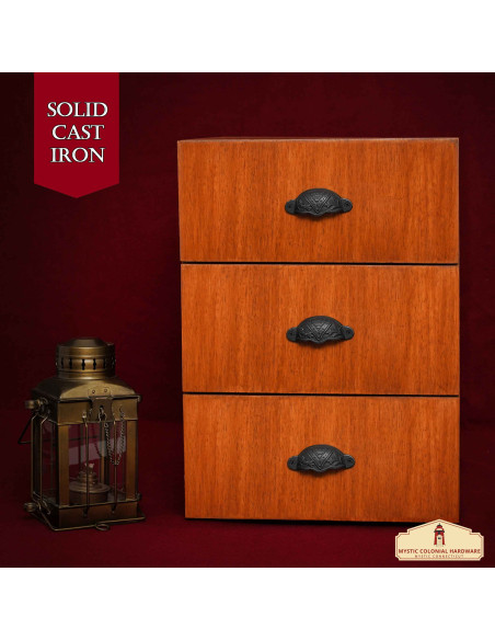 Set of 4 medieval drawer handles...