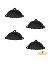 Set of 4 medieval drawer handles (9.6x5.4 cm.)