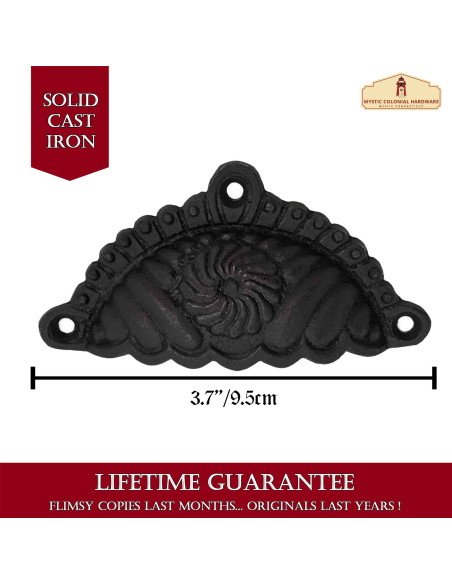 Set of 4 medieval drawer handles...