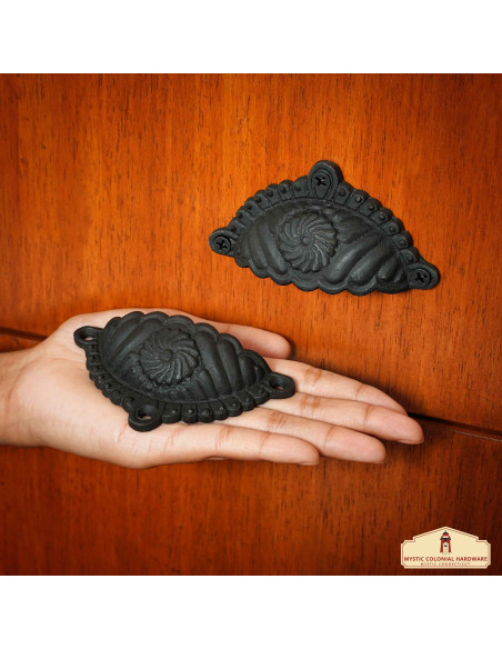 Set of 4 medieval drawer handles...