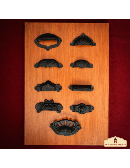 Set of 4 medieval drawer handles...