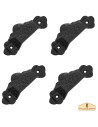Set of 4 medieval drawer handles (10.3x5 cm.)