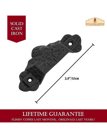 Set of 4 medieval drawer handles...