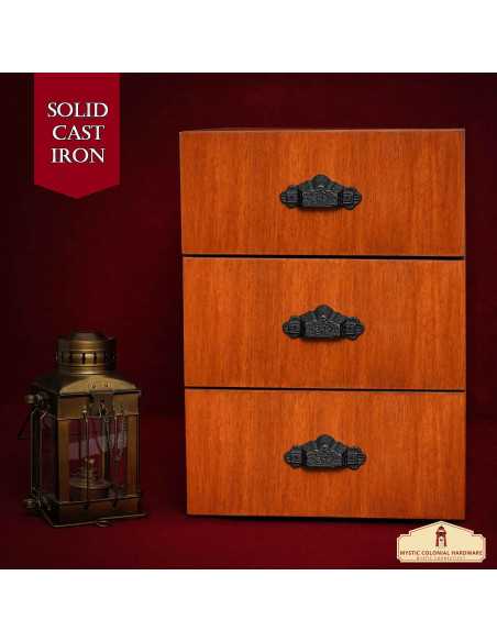 Set of 4 medieval drawer handles...