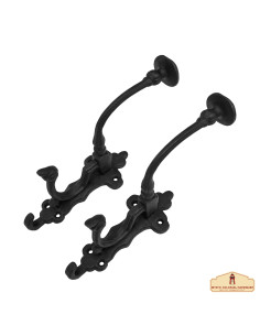 Set of 2 medieval rustic hangers (20.3x5 cm.)