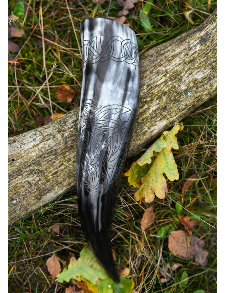 Viking horn Fenrir wolf to drink...