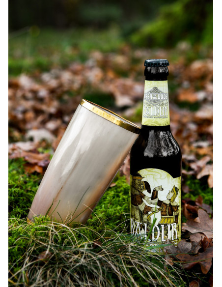 Medieval horn glass with brass rim... Medieval horn glass with brass rim...