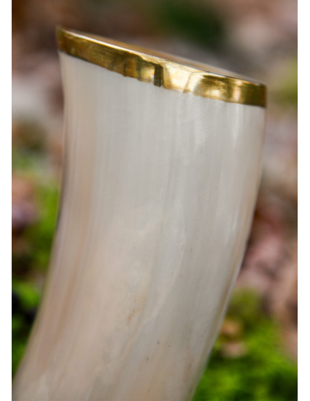Medieval horn glass with brass rim... Medieval horn glass with brass rim...