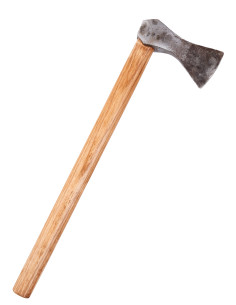 Viking ax in hand forged steel, type K (60 cm.)
