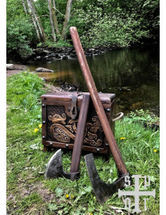 Viking bearded axe, hand forged (74 cm.) 2