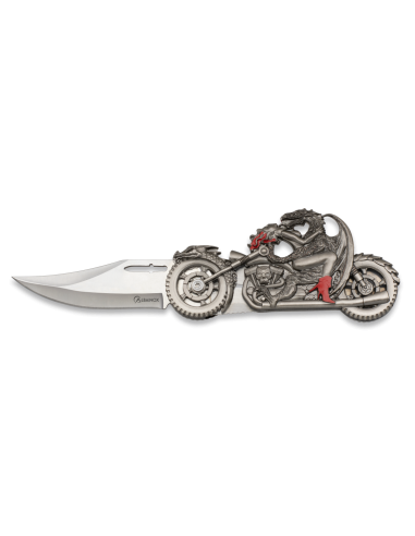 Motorcycle knife with dragon and girl (20 cm.)