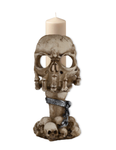 Resin Skull Candle Holder (16 cm.)