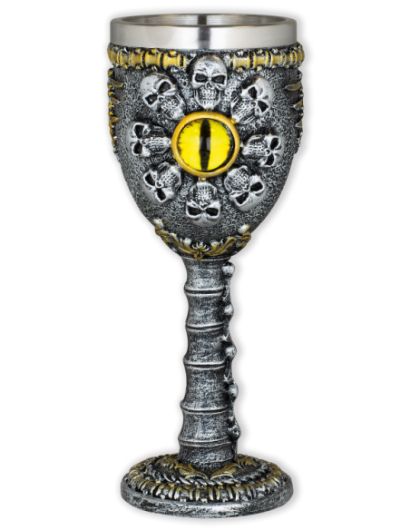 Ornamental cup with skulls of death...