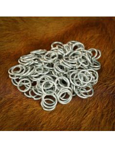 Polished zinc steel chain mail ring bag (10 mm.)