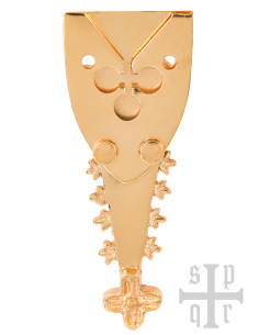 Brass clover plate for medieval belt