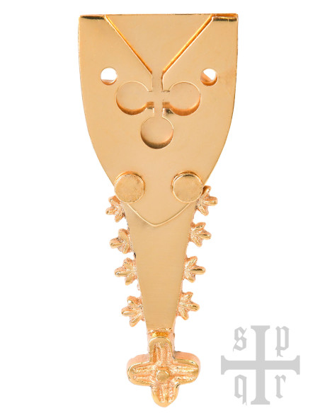 Brass clover plate for medieval belt Brass clover plate for medieval belt