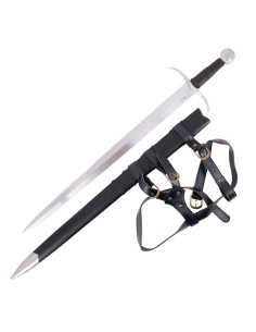 Medieval one-handed sword with scabbard and belt (Cat. C)
