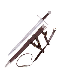Medieval one-handed sword with scabbard and belt (Cat. C)