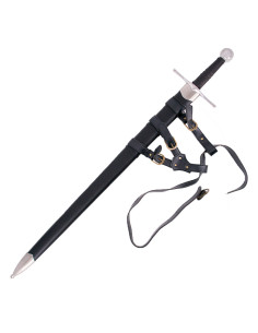 Medieval hand and a half sword with scabbard and belt... 2