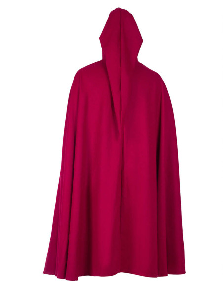 Medieval burgundy wool cape Gora model