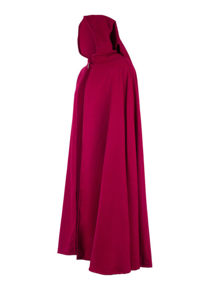 Medieval burgundy wool cape Gora model