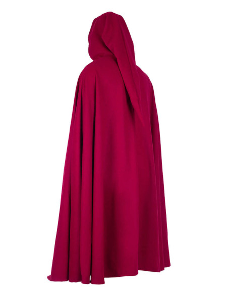 Medieval burgundy wool cape Gora model