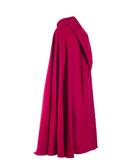 Medieval burgundy wool cape Gora model