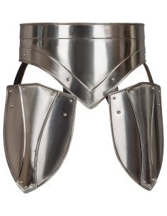 Medieval belt with Katharina model straps, polished finish