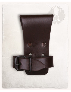 Adjustable Baldric with Strap for Viking Horns, Brown 2