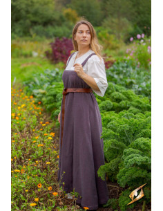 Burgundy gray Frida women's Viking dress