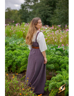 Burgundy gray Frida women's Viking dress 2