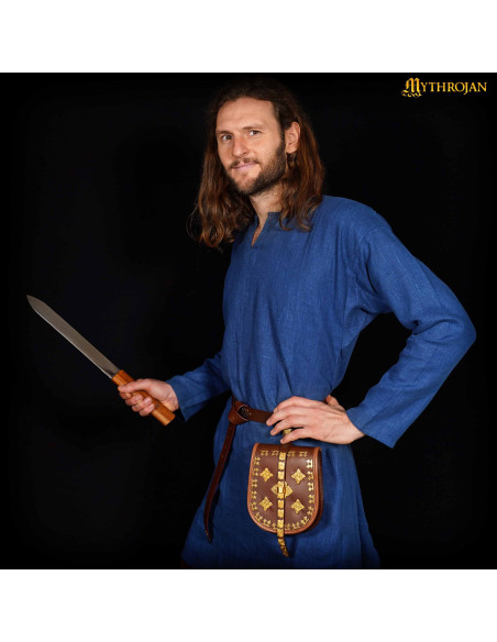 Viking tunic for men, Erling model, blue