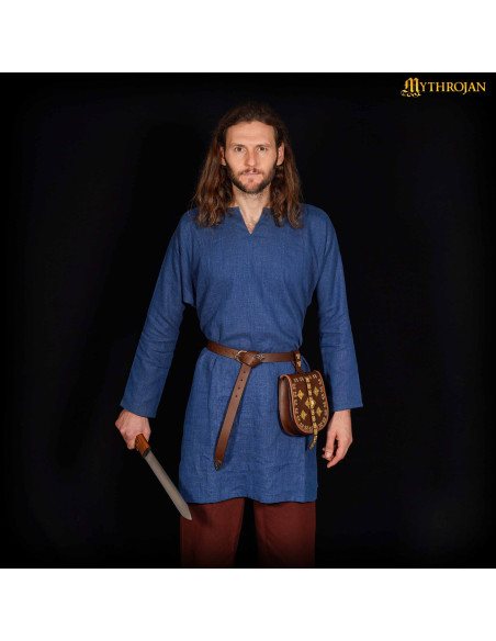 Viking tunic for men, Erling model, blue